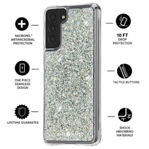 Case-Mate - Twinkle - Case for Samsung Galaxy S21 Plus 5G - Glitter Foil Elements - 10 ft Drop Protection - 6.7 inch - Stardust