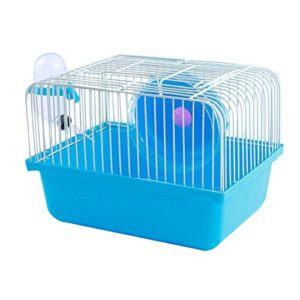 zhang ku simple cavie guinea pig cage & rabbit cage | pet cage includes free water bottle & food bowl&hamster running wheel (blue)