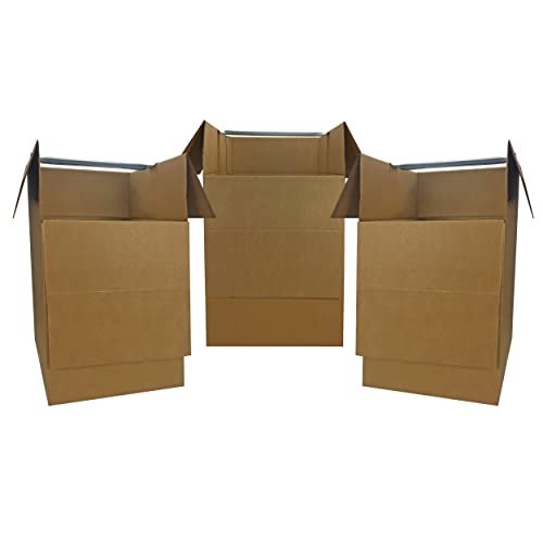 UBOXES Space Savers Wardrobe Moving Boxes With Hanger 20" x 20" x 34" (3 Pack)