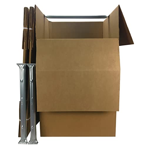 UBOXES Space Savers Wardrobe Moving Boxes With Hanger 20" x 20" x 34" (3 Pack)