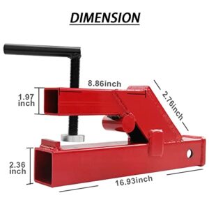 ELITEWILL Clamp On Trailer Hitch Receiver 2" Ball Mount Adapter Compatible with Deere Bobcat Tractor Bucket