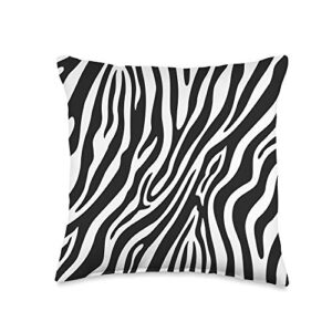 zebra print throw pillow, 16x16, multicolor