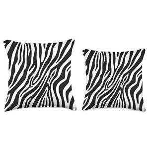 Zebra Print Throw Pillow, 16x16, Multicolor