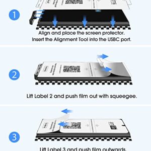 (2 Pack) amFilm Elastic Skin Screen Protector for Samsung Galaxy S21 Ultra 5G 6.8 inch, Fingerprint ID Compatible, with Easy Installation Alignment Tool and Video, HD Clear, TPU Film Full Coverage