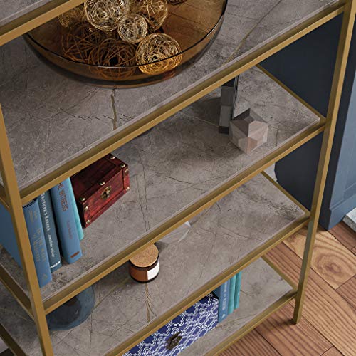 Sauder 428207 International Lux Bookcase - Deco Stone™ Finish