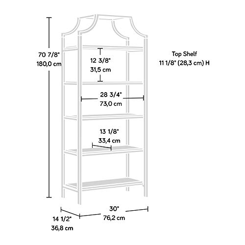 Sauder 428207 International Lux Bookcase - Deco Stone™ Finish