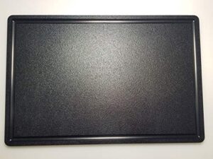 plastic cutting board for kitchen - plain ol' hi-quality extra-large rectangular cutting board with juice groove - 18" x 24" (black)