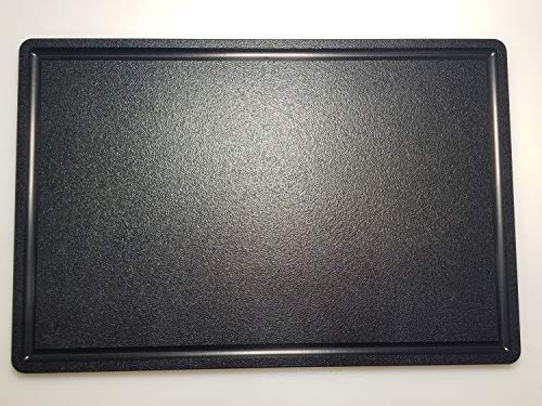 Plastic Cutting Board for Kitchen - Plain ol' hi-quality Extra-Large Rectangular Cutting Board with Juice Groove - 18" x 24" (Black)