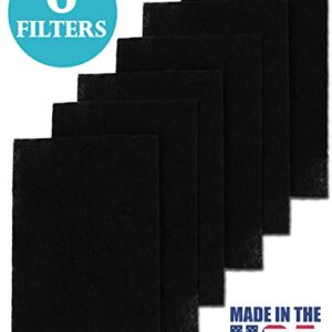 FRESH HEADQUARTERS Replacement Activated Charcoal Filters Compatible with Van Ness Cat Litter Box 6 Pack Bulk Carbon Odor Eliminator