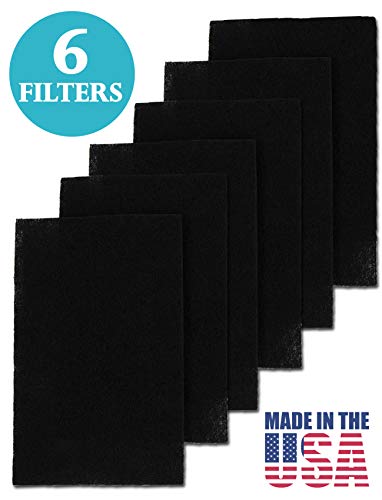 FRESH HEADQUARTERS Replacement Activated Charcoal Filters Compatible with Van Ness Cat Litter Box 6 Pack Bulk Carbon Odor Eliminator