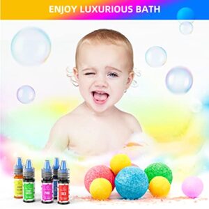 20 Colors Bath Bomb Soap Dye - Wayin Food Grade Skin Safe Liquid Based Bath Bomb Colorant, Vibrant Concentrated Neon Soap Coloring for Soap Making DIY Bath Bomb Kit Bath Salt Crafting Slime Clay