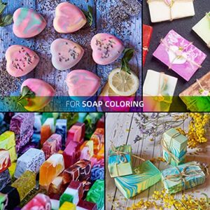 20 Colors Bath Bomb Soap Dye - Wayin Food Grade Skin Safe Liquid Based Bath Bomb Colorant, Vibrant Concentrated Neon Soap Coloring for Soap Making DIY Bath Bomb Kit Bath Salt Crafting Slime Clay