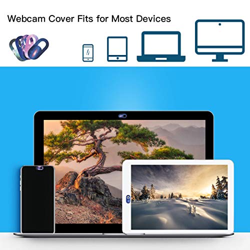 Webcam Cover Slide Web Mac Laptop Camera Cover Blocker for MacBook Pro Laptops/Phone iPhone/Smartphone/iPad Pro/Mac PC Tablets/Computer,Front Lens Camera Cover,Protect Your Visual Prvacy (5 Pack)