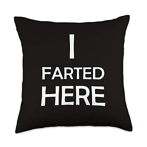 Fun & Fart Pillows I Farted Here and Here Fun Throw Pillow, 18x18, Multicolor