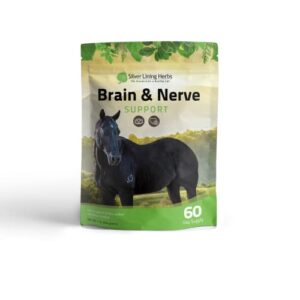 Silver Lining Herbs 11 Brain & Nerve Support for Horses - Equine Herbal Blend Improves Focus, Short Attention Span, and Behavior - Promotes Mental Health, Focus and Good Behavior - 1 Pound Bag