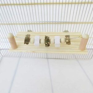 kathson Hamster Wood Ledge Platform Chewing Toys Chinchilla Cage Accessories Guinea Pig Teeth Grinding Lava Blocks Pet Molar Grass Cake Natural Apple Sticks for Mouse Rat Gerbil Dwarf Hamster 11PCS