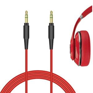geekria nylon braided audio cable compatible with beats solo3.0, solo2.0, solo1.0, studio3, studio2, studio, executive, pro, mixr cable, 3.5mm aux replacement stereo cord (4 ft/1.2 m)