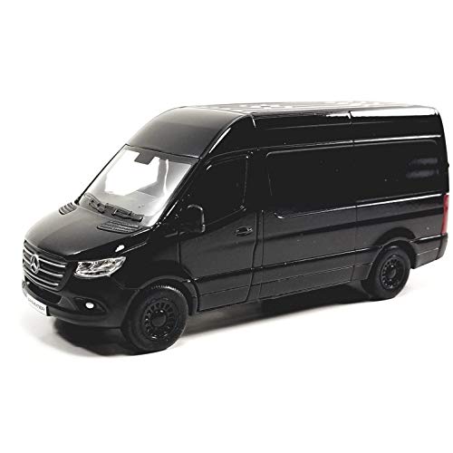 KiNSMART 2019 Mercedes-Benz Sprinter Cargo Van Black 1:48 O Scale Die Cast Metal Model Toy Car w/Pullback Action