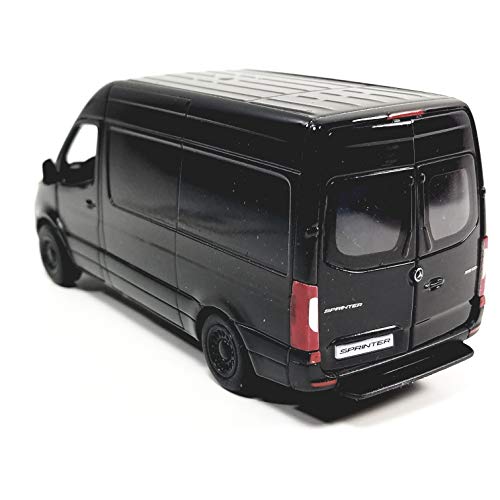 KiNSMART 2019 Mercedes-Benz Sprinter Cargo Van Black 1:48 O Scale Die Cast Metal Model Toy Car w/Pullback Action