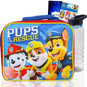 nick shop paw patrol water bottle lunch bag bundle ~ paw patrol lunch box and water bottle with stickers (paw patrol school supplies)