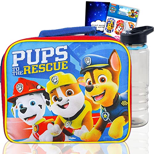 Nick Shop Paw Patrol Water Bottle Lunch Bag Bundle ~ Paw Patrol Lunch Box And Water Bottle With Stickers (Paw Patrol School Supplies)