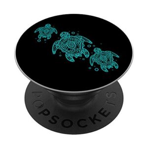 vintage ocean creature sea animal pet zoo tribal turtle popsockets popgrip: swappable grip for phones & tablets
