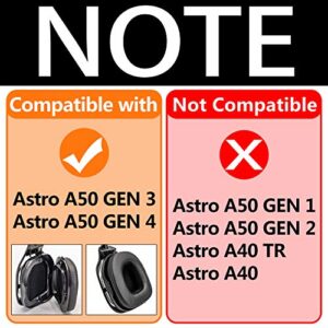 A50 Ear Pads Headband Compatible with Astro A50 a50 Gen 3 Gen 4 Gaming Headset I Replacement Ear Cushions I Velour (Not Suitable for Astro A50 Gen 1 Gen 2)