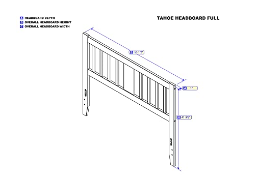 AFI Tahoe Full Headboard with USB Turbo Charger in Walnut