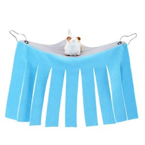 Mogoko Small Animal Hidey Curtain and Bed Pads, Warm Sleep Mat and Corner Fleece Forest Hideout for Rabbit, Chinchillas, Hedgehogs, Guinea Pigs, Hamster