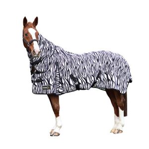 hy stormx original zebra print fly rug (7ft) (black/white)