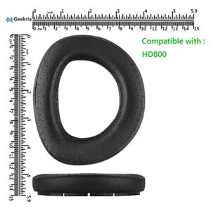 Geekria Elite Perforated Sheepskin Replacement Ear Pads for Sennheiser HD800 Headphones Ear Cushions, Headset Earpads, Ear Cups Repair Parts (Black)