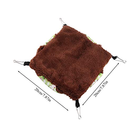 Liyeehao Small pet cage Hammock, Double Layer pet Hammock Hammock pet Blanket, Soft Plush pet Bed, for mice, Rats, Hamsters, Birds etc. (2 Sizes)(20 * 20)