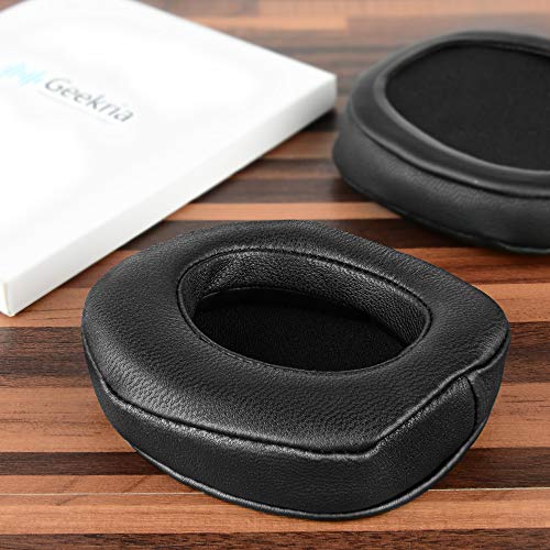 Geekria Elite Sheepskin Replacement Ear Pads for DENON AH-D600, AH-D7100 Headphones Earpads, Headset Ear Cushion Repair Parts (Black)