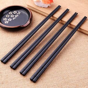 VIWIK 5 Pairs Fiberglass Premium Chopsticks Reusable Classic Japanese Korean Chopsticks Easy to Use Lightweight Chopsticks Dishwasher Safe Matte Anti-slip Gift Sets with Box, 9.6 inch