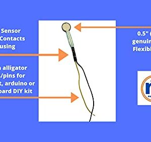 5 Pack Flexible Sensing Resistors with Female Contact and Housing, Thin Film Pressure Sensor Compatible with arduino or microbit DIY kit, 0.5 inch Circle, FSR 402 with 2 pin Female Contacts Housing