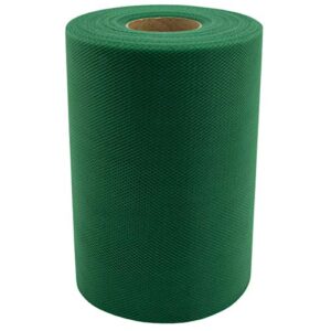 Tulle Fabric Roll | 6” by 100 Yards | Polyester Spool for Crafts Decorations Tutu Weddings Costumes Skirts Parties and More – by Craft Forge (Hunter Green)