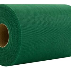 Tulle Fabric Roll | 6” by 100 Yards | Polyester Spool for Crafts Decorations Tutu Weddings Costumes Skirts Parties and More – by Craft Forge (Hunter Green)