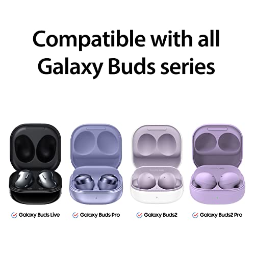 araree Bean Soft and Flexible Shockproof Silicone Cover Case Compatible with Samsung Galaxy Buds 2 Pro (2022) / Galaxy Buds 2 / Galaxy Buds Pro (2021) / Galaxy Buds Live (2020) with Keychain (Black)