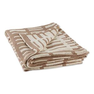 dii urban geometric collection cotton throw blanket, 50x60, stone