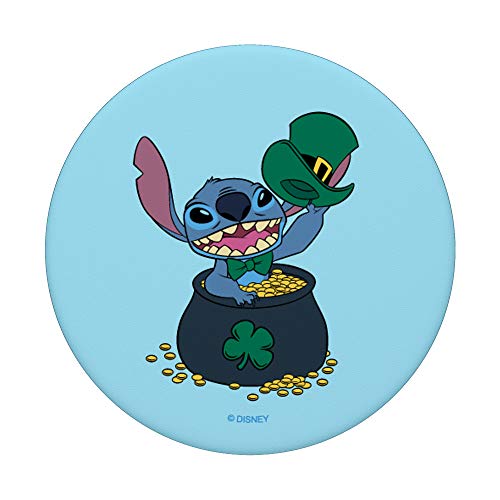 Disney Stitch Pot of Gold Shamrock St. Patrick's Day PopSockets PopGrip: Swappable Grip for Phones & Tablets