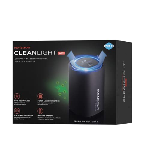 KeySmart CleanLight Air Pro - Rechargeable Portable Air Purifier