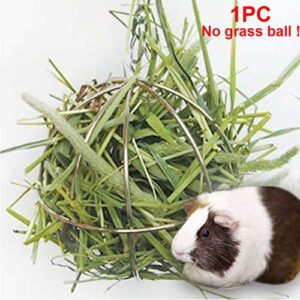 UXELY Metal Food-Ball, Guinea Pig Hay Feeder, 8/13cm Feed Ball for Rodents, Rabbit Grass Manger Holder Feeding Dispenser for Bunny, Stainless Steel Frame