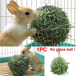 UXELY Metal Food-Ball, Guinea Pig Hay Feeder, 8/13cm Feed Ball for Rodents, Rabbit Grass Manger Holder Feeding Dispenser for Bunny, Stainless Steel Frame