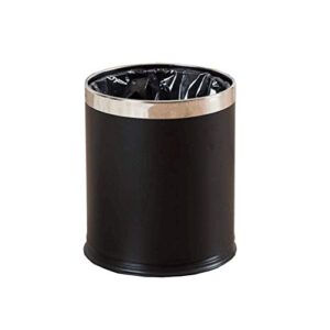 tjlss trash can commercial grade, heavy gauge brushed stainless steel (color : a)
