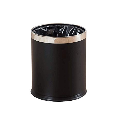 TJLSS Trash Can Commercial Grade, Heavy Gauge Brushed Stainless Steel (Color : A)