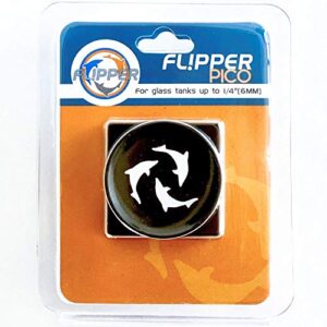 fl!pper flipper pico 2 in 1 magnetic scrubber scraper aquarium fish tank cleaner - black