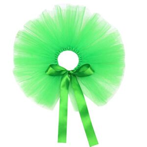 balacoo St Patricks Day Dog Costumes Green Dog Tutu Skirt Irish Day Pet Skirt Festive Mesh Tutu Skirt for Dog Party Pet Garment (Green)