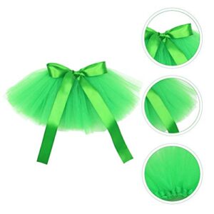 balacoo St Patricks Day Dog Costumes Green Dog Tutu Skirt Irish Day Pet Skirt Festive Mesh Tutu Skirt for Dog Party Pet Garment (Green)