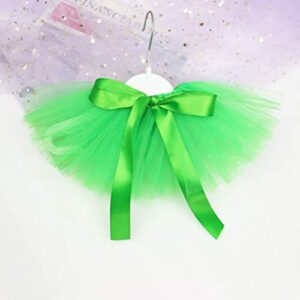 balacoo St Patricks Day Dog Costumes Green Dog Tutu Skirt Irish Day Pet Skirt Festive Mesh Tutu Skirt for Dog Party Pet Garment (Green)