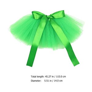 balacoo St Patricks Day Dog Costumes Green Dog Tutu Skirt Irish Day Pet Skirt Festive Mesh Tutu Skirt for Dog Party Pet Garment (Green)